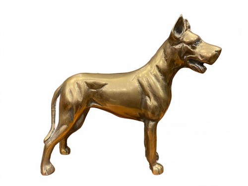 Solid brass doberman dane - /,