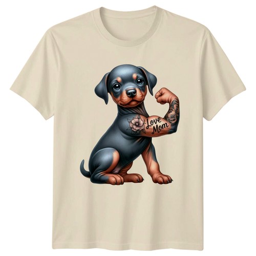 Love mom doberman puppy - love,