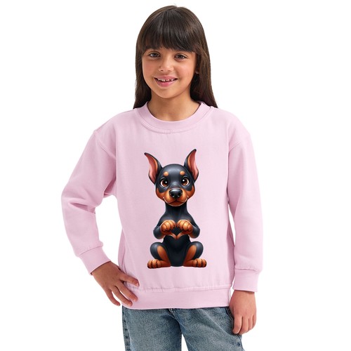 Cute cartoon doberman - cute,