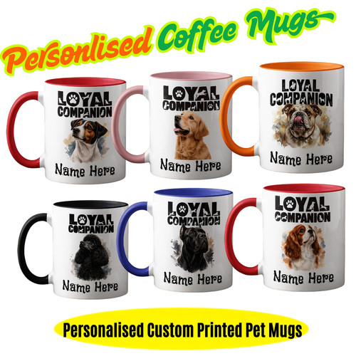 Personalised pet dog mugs - personalised,