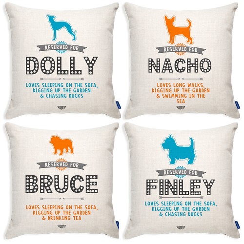 Personalised dog cushion cover - personalised,