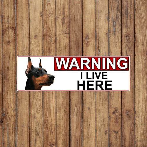 Doberman pinscher warning - doberman,