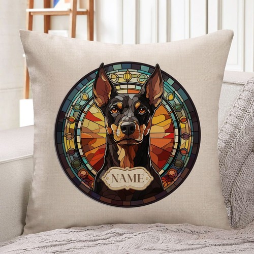 Personalised doberman cushion - personalised,