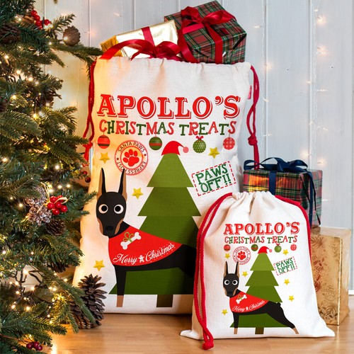 Doberman christmas sack - christmas,