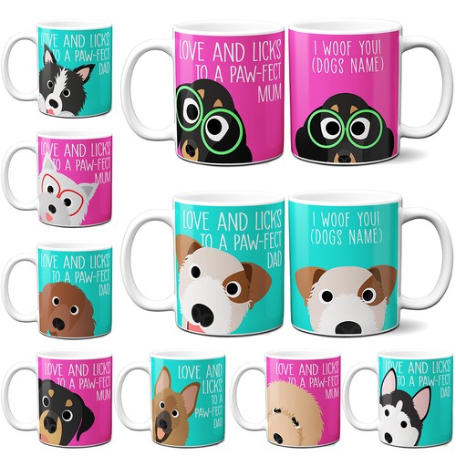 Personalised dog mug mum - personalised,
