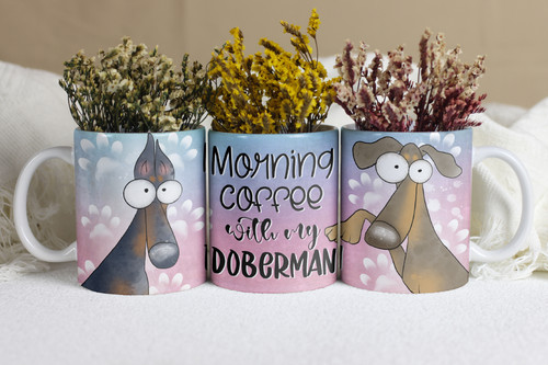 Free post doberman - doberman, mug