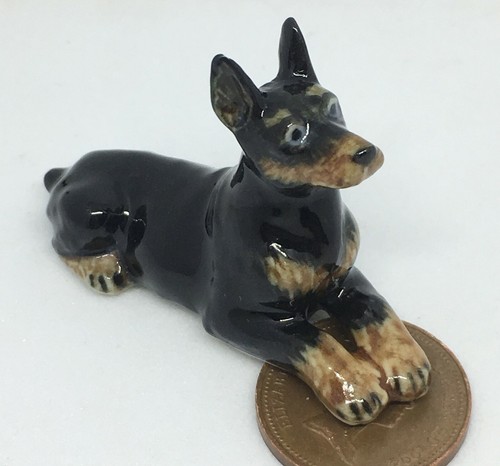 Dolls house doberman ceramic - house,