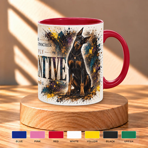 Doberman pinscher 11oz ceramic - 11oz,